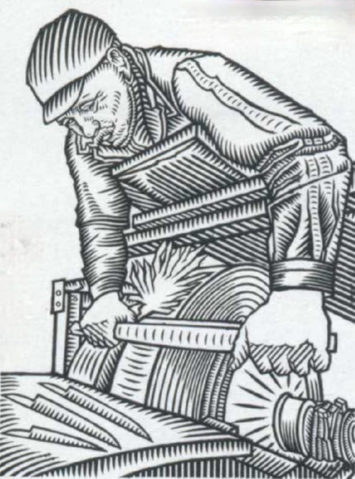Old engraving — the knife-grinder